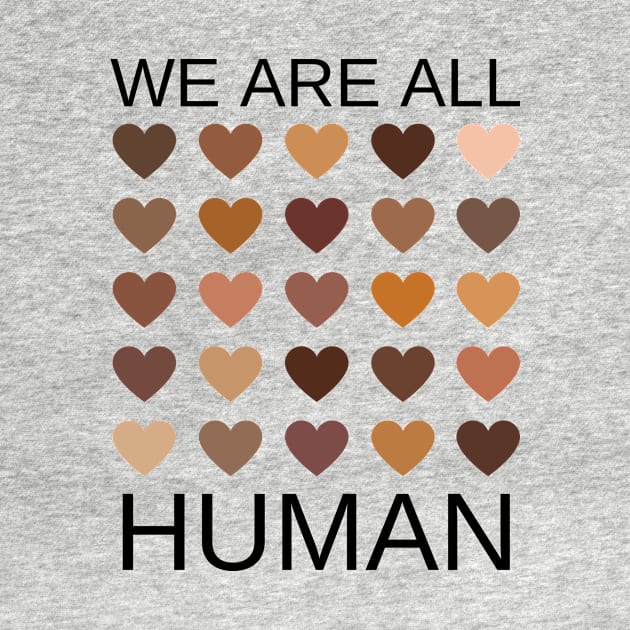 We are all human melanin hearts by AllPrintsAndArt